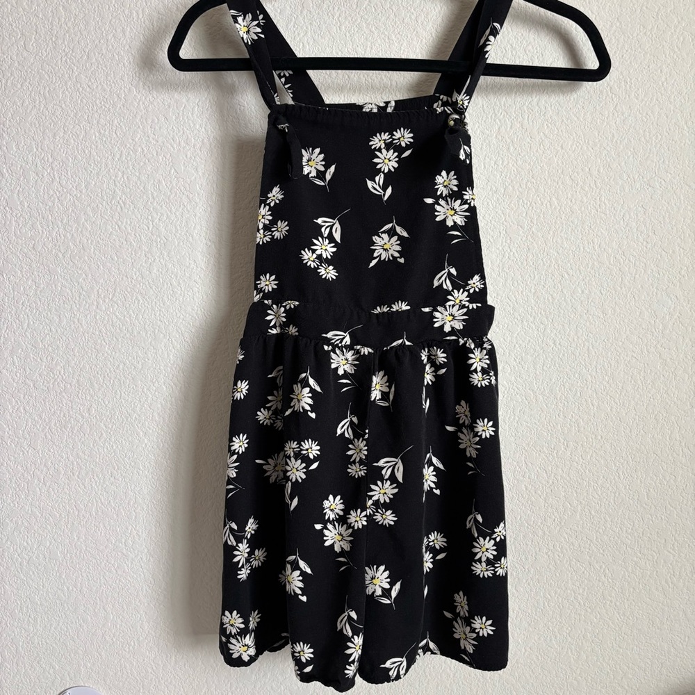 Art Class Black and White Floral One Piece Romper